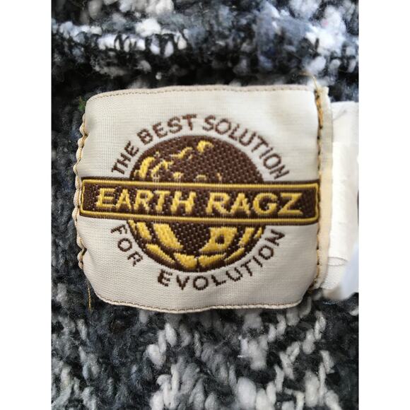Earth Ragz Size Small Woven Blanket Hoodie With Kangaroo Pocket Gray Cream Pink - Picture 3 of 6